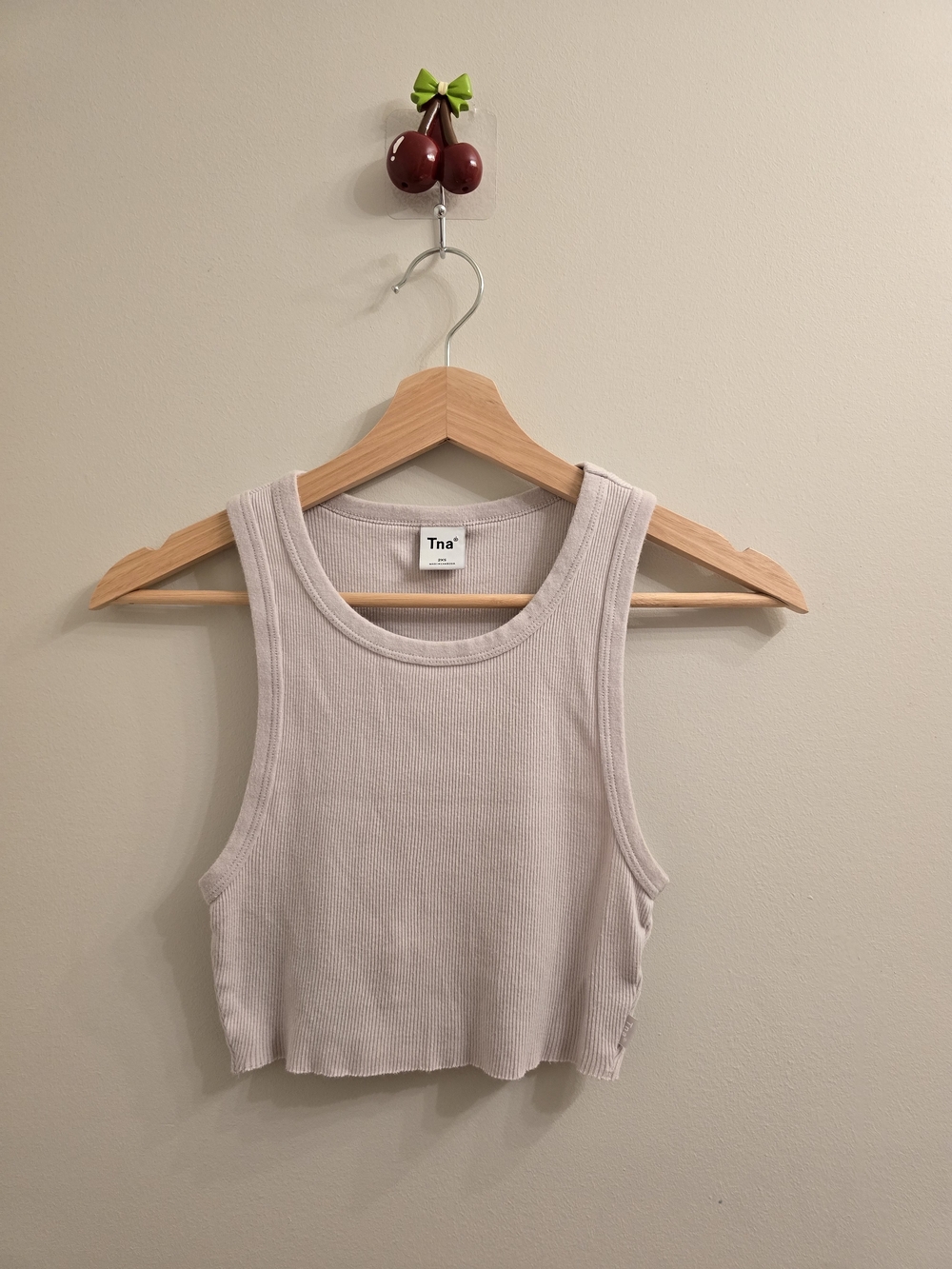 TNA Cropped Ribbed Tank Top - Tan